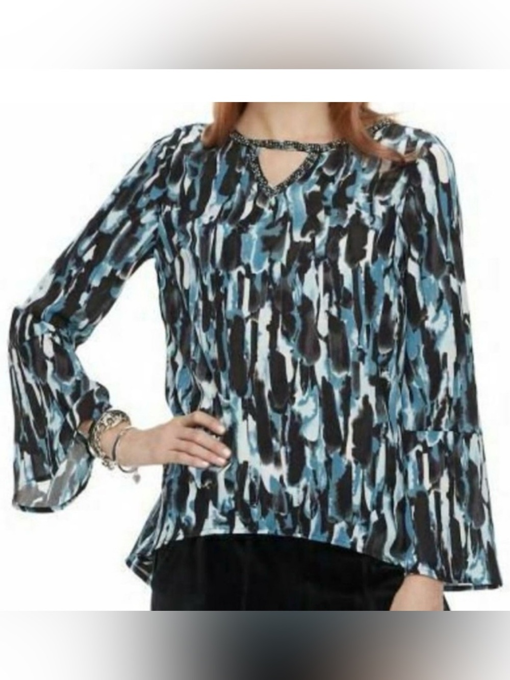 Juicy Couture Boho Bell Sleeve Blouse - Size Medium